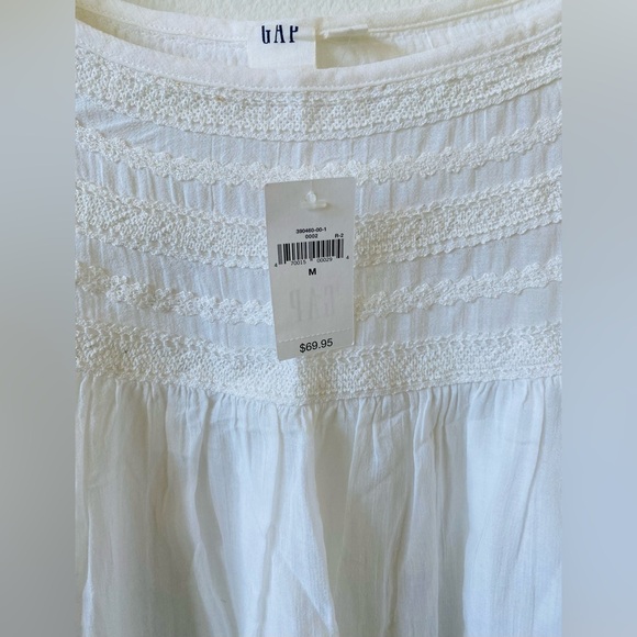 NWT Gap Elegant White Lace Detail Women's Top M - Picture 3 of 3